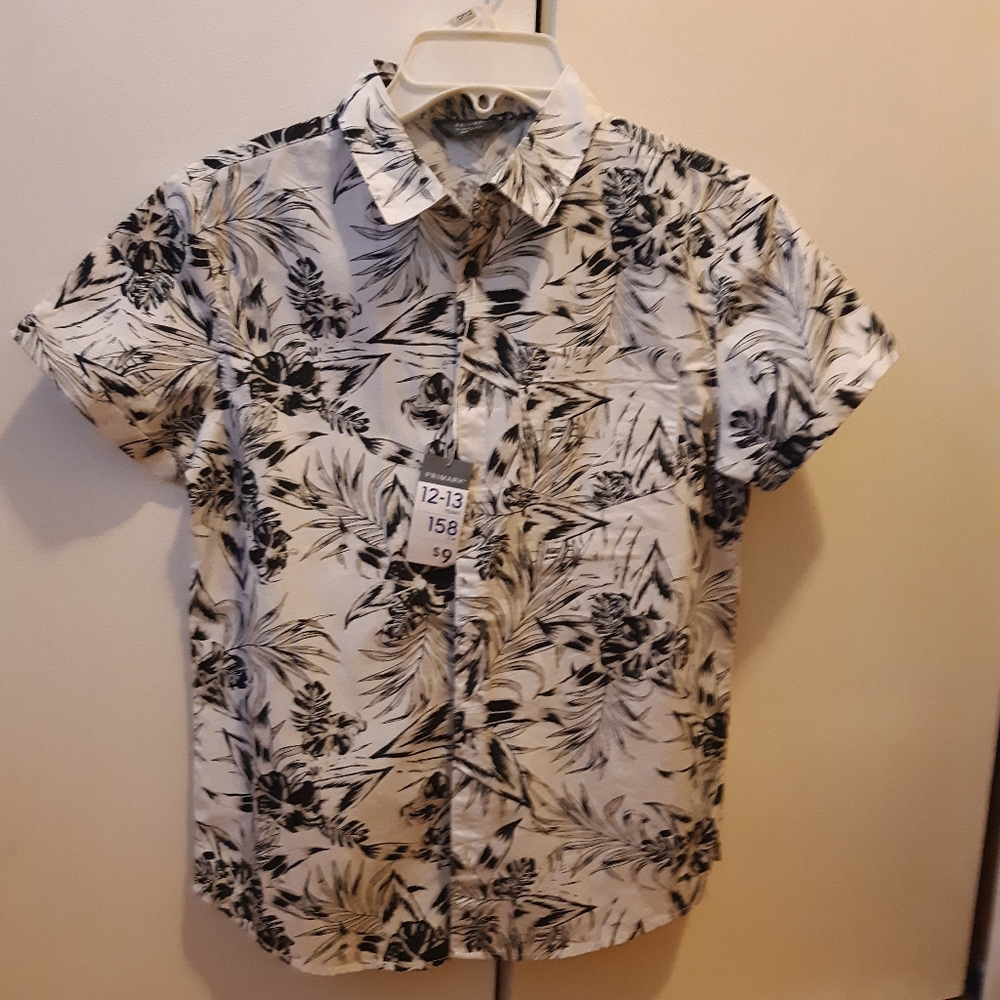 Boys size 12 button down short sleeve